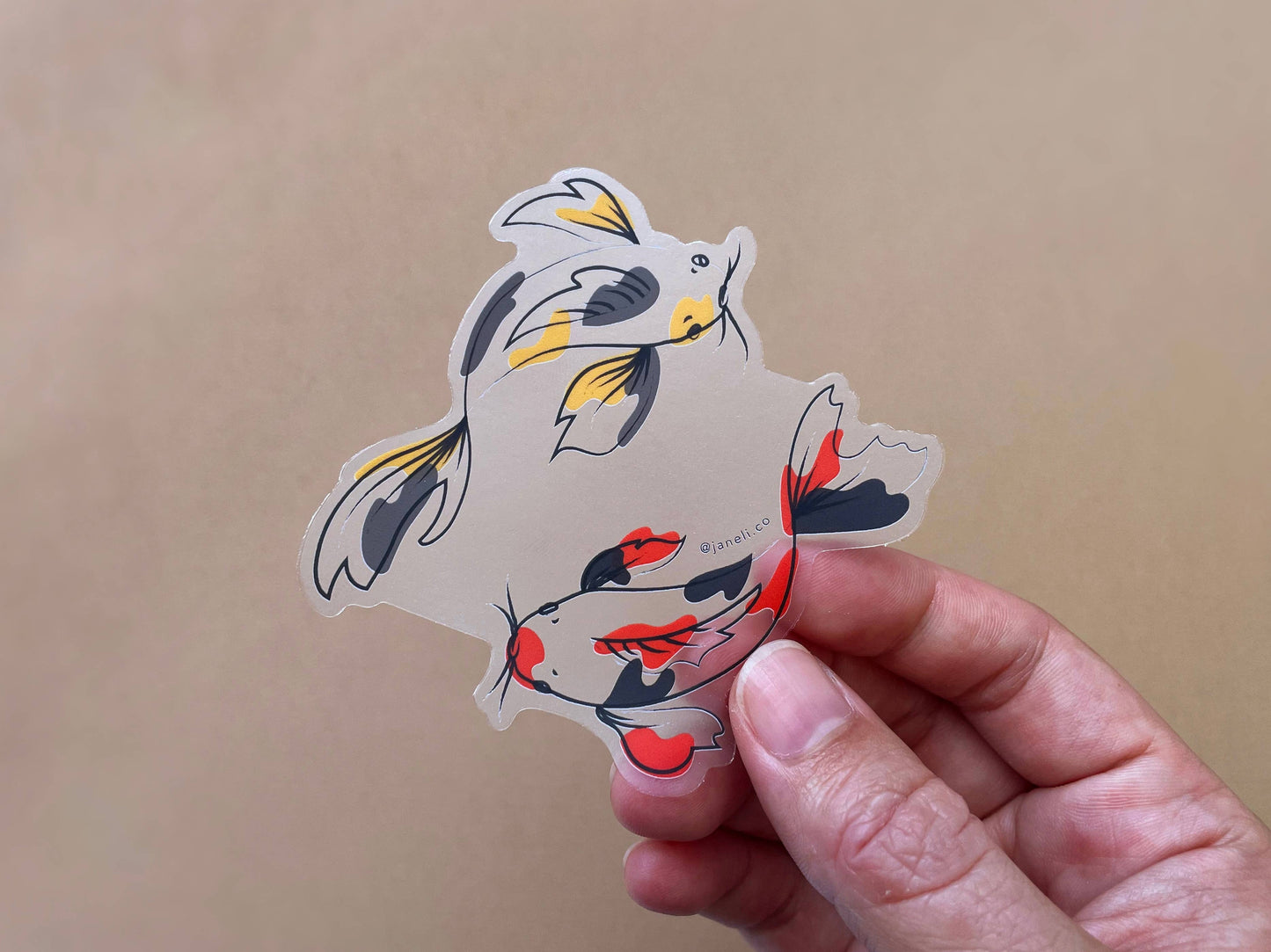 Koi Sticker (Clear)