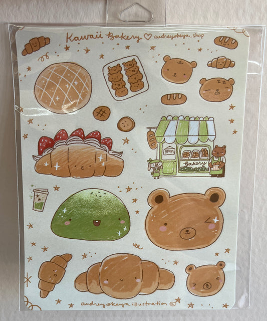 Kawaii Bakery Sticker Sheet