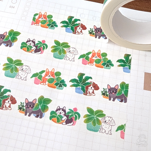 Dogs & Plants - Washi Tape
