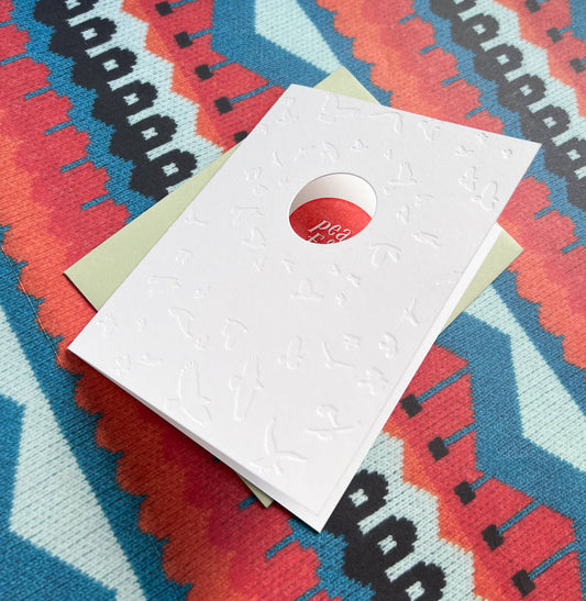 Peace on earth birds card