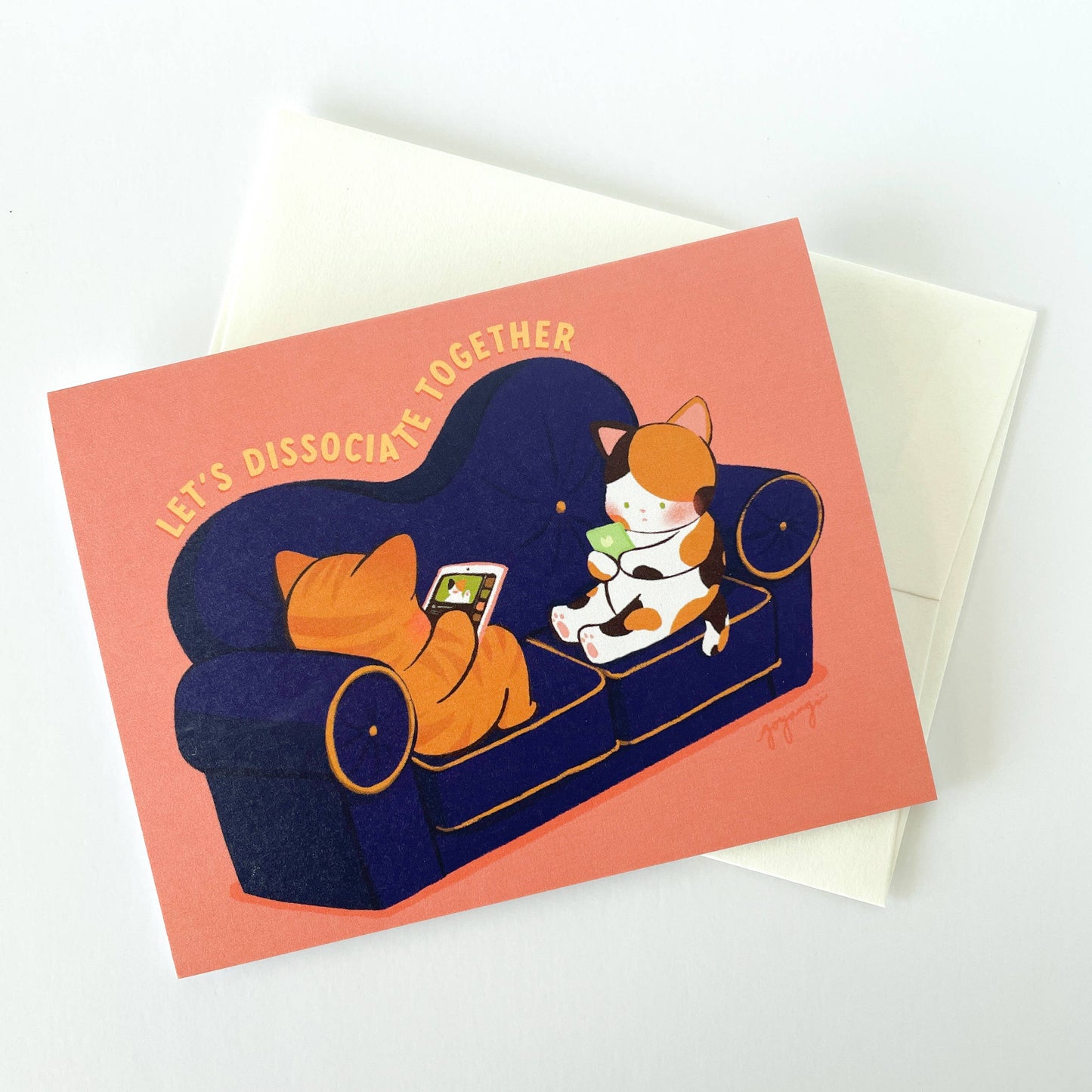 Couch Cats - Valentines / Friendship A2 Greeting Card