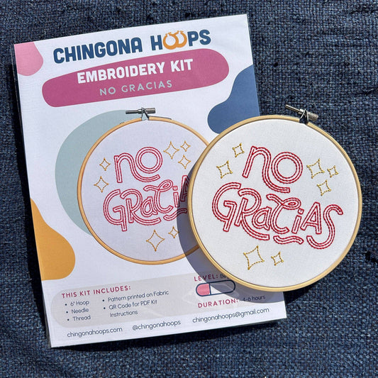 No Gracias Embroidery Kit