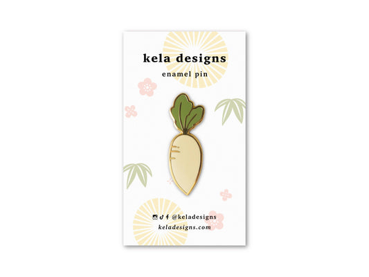 Daikon Radish Enamel Pin