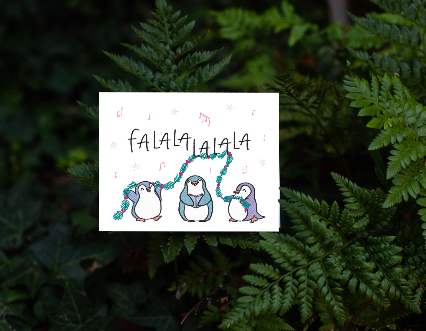 Fa-la-la Penguins | Holiday & Christmas Card