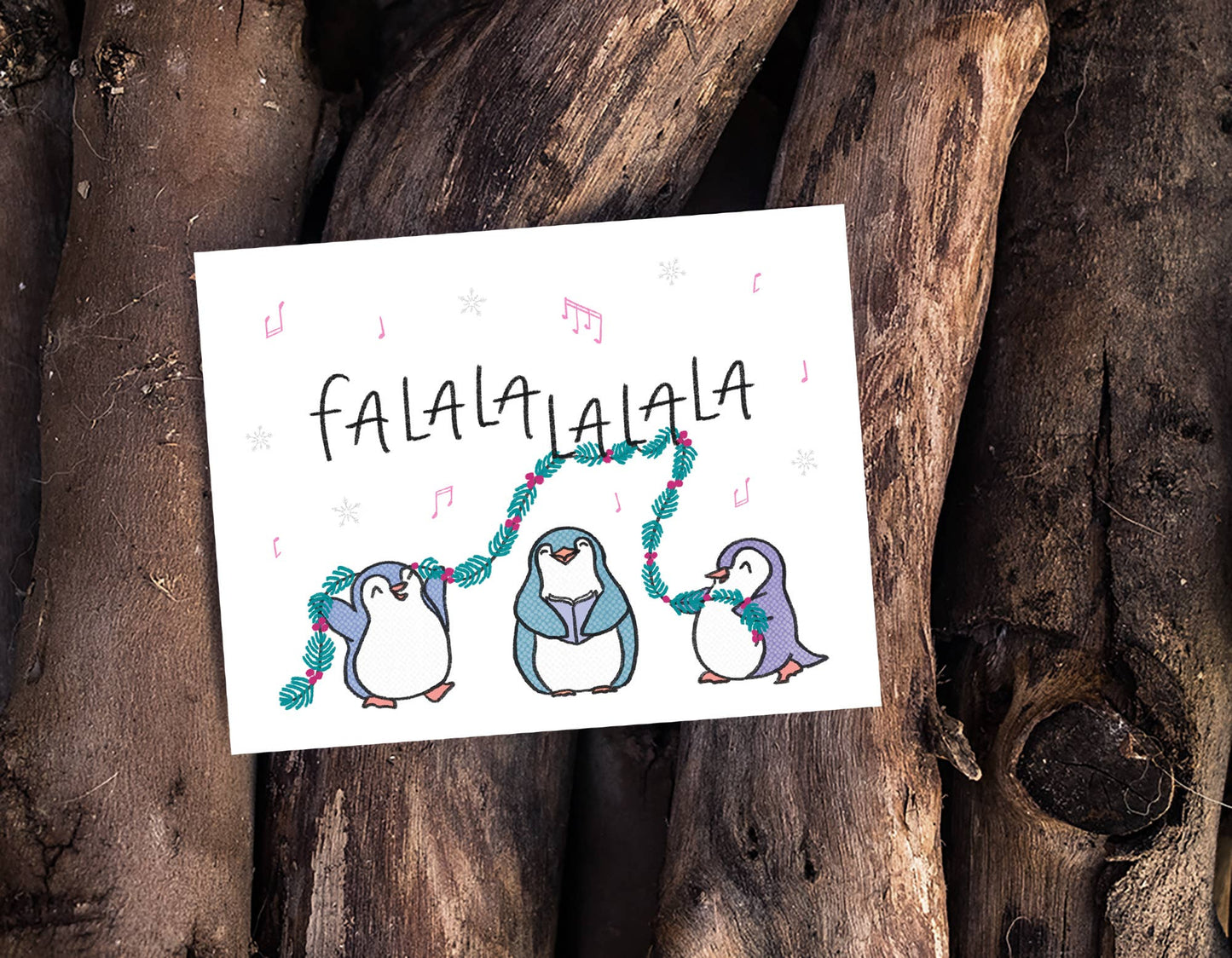 Fa-la-la Penguins | Holiday & Christmas Card