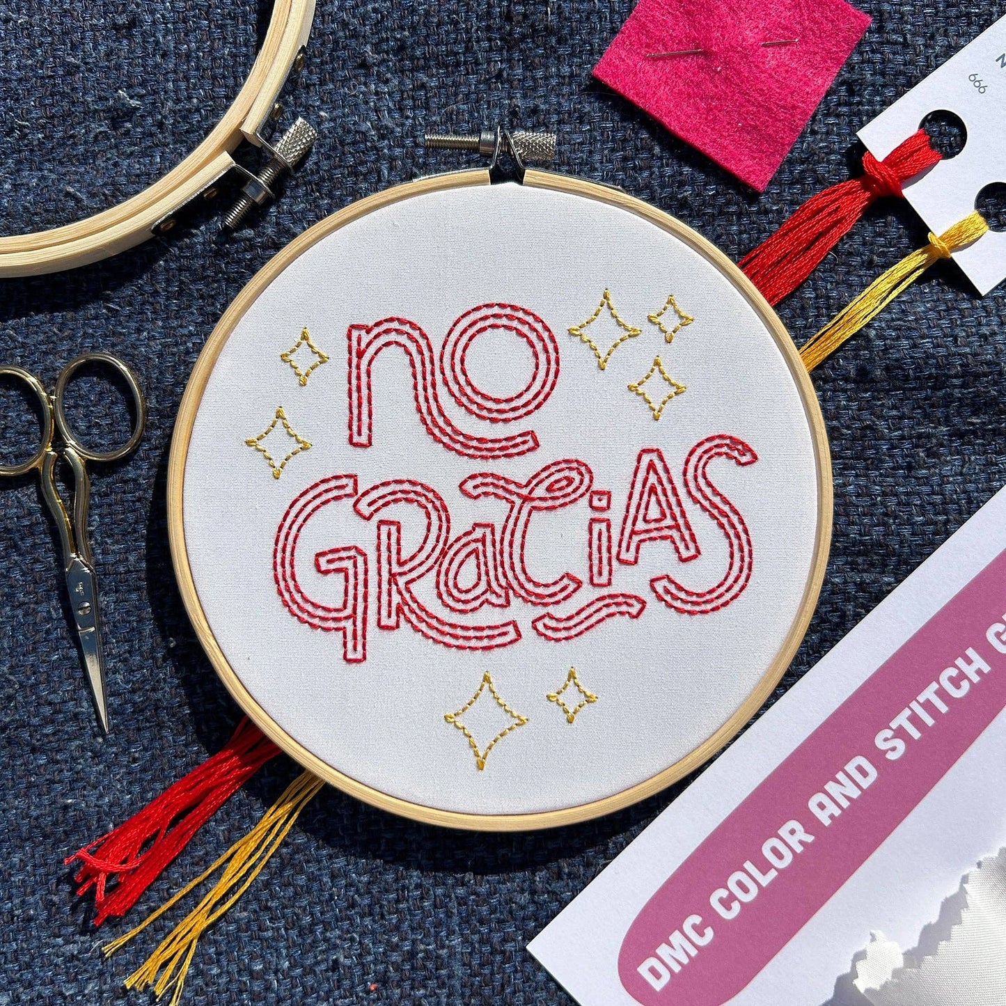 No Gracias Embroidery Kit