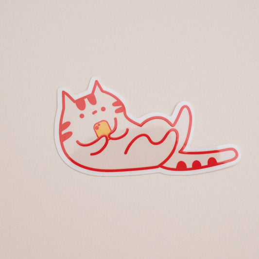 Doom Scrolling Cat - Vinyl Sticker