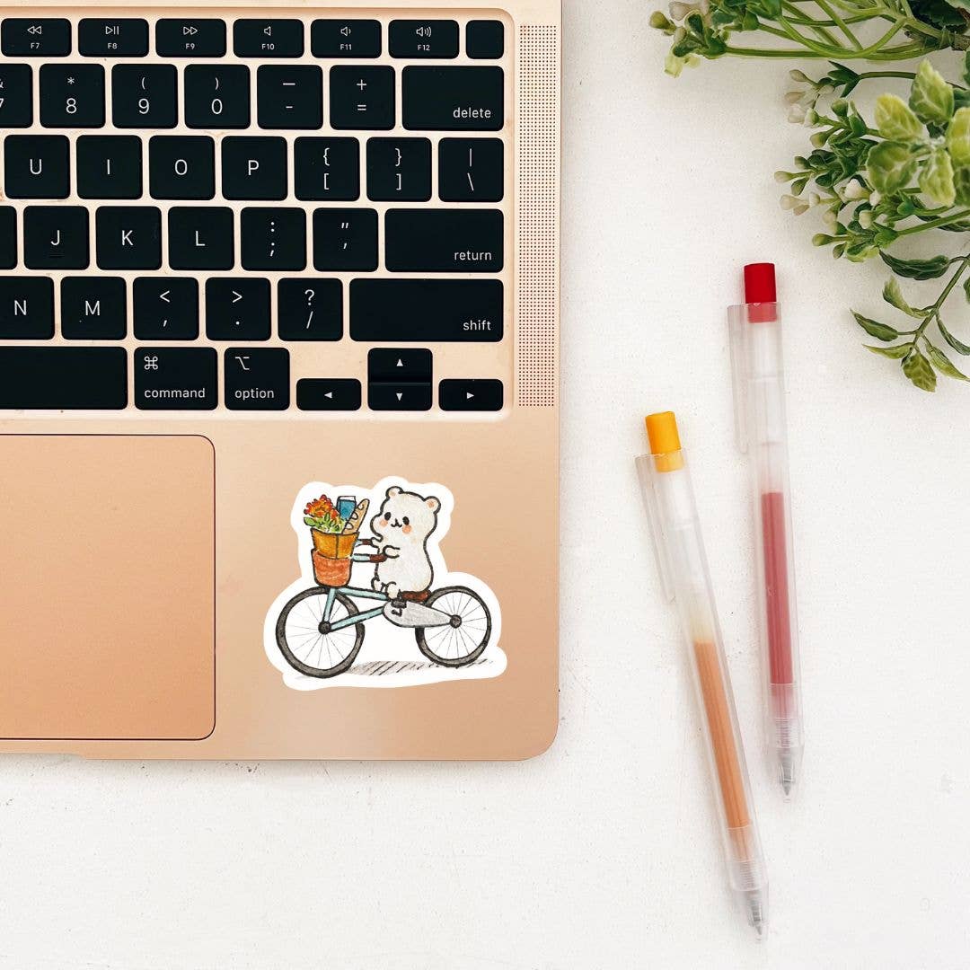 Bike Hammy Sticker | Dishwasher Safe