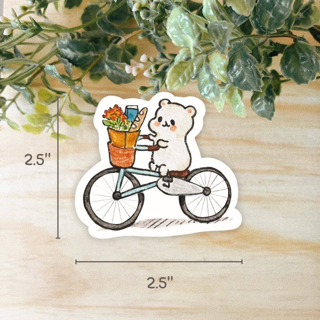 Bike Hammy Sticker | Dishwasher Safe