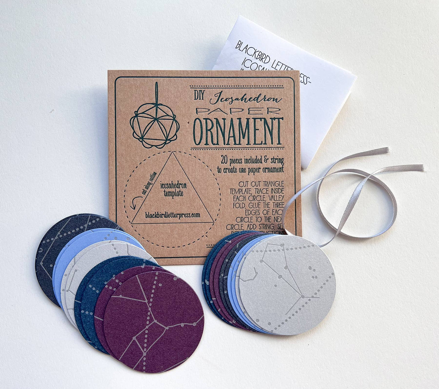 Icosahedron DIY ornament kit