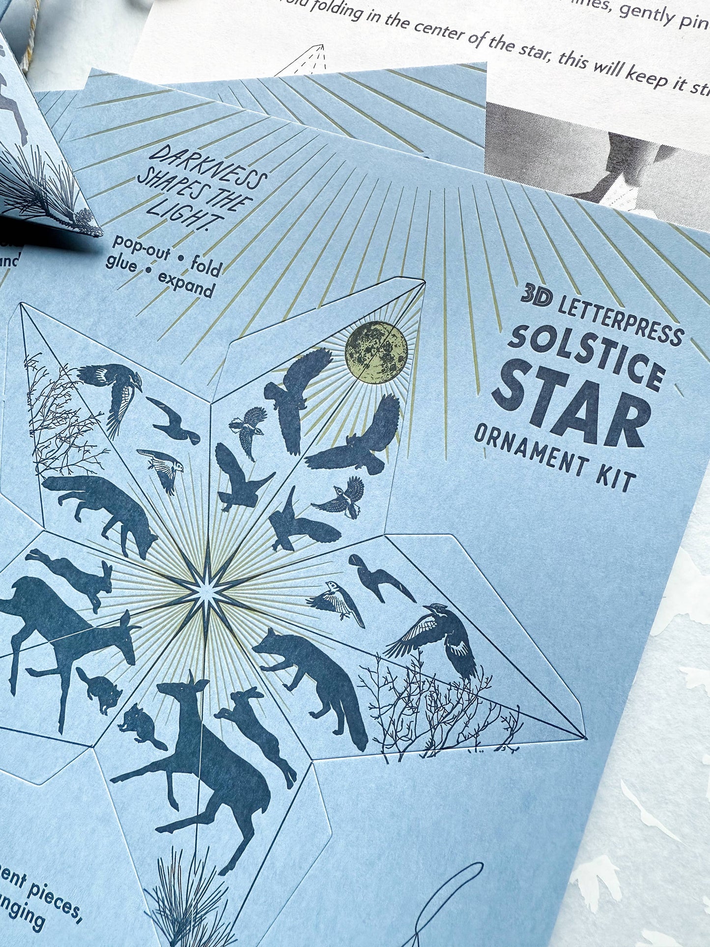 Holiday Solstice star DIY ornament kit