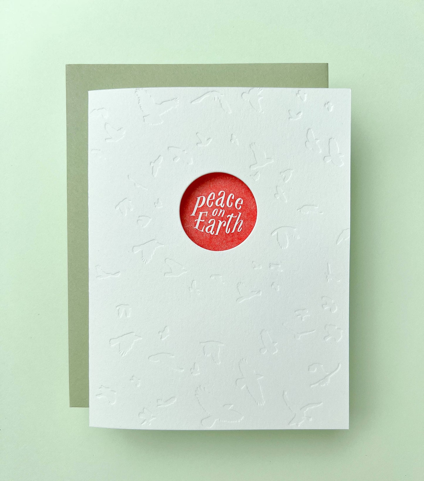 Peace on earth birds card