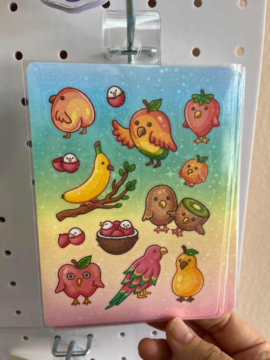 Bird Fruit Sticker Sheet