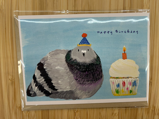 Pigeon birthday card