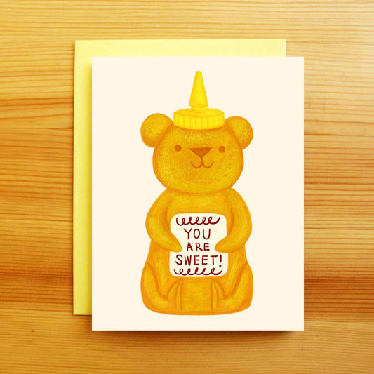 You're Sweet Honey Bear Greeting Card