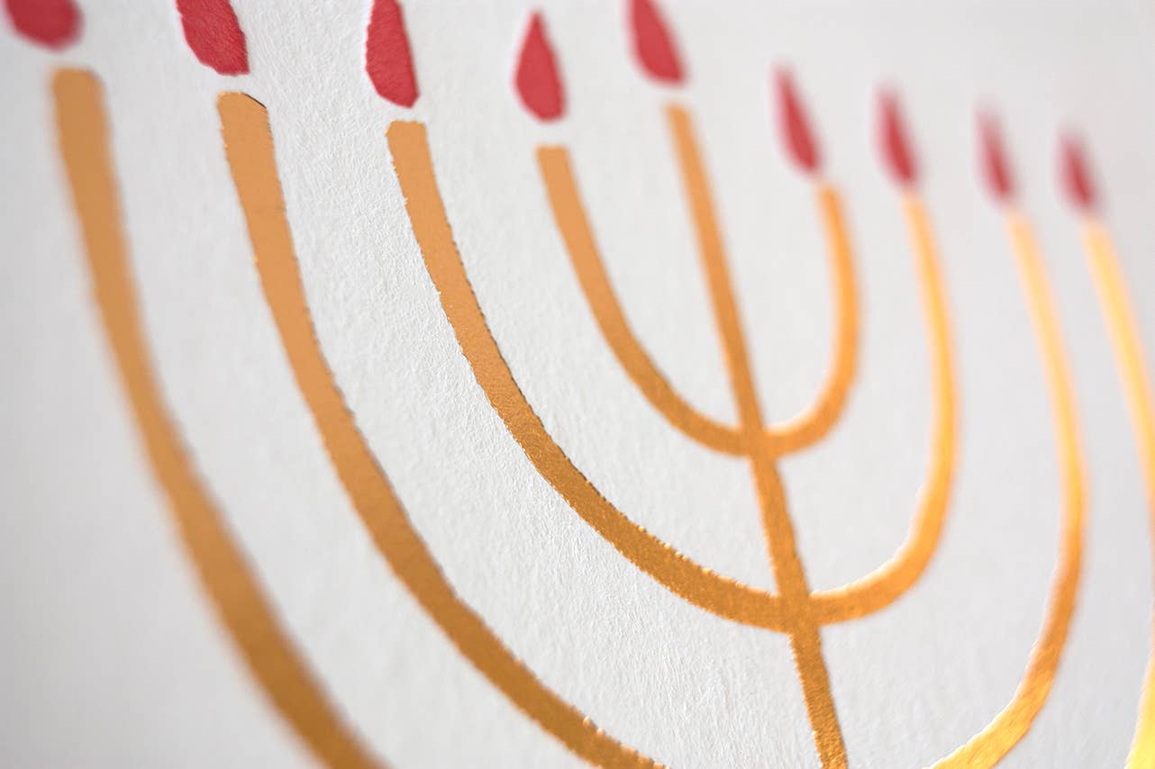 Menorah Hanukkah Card