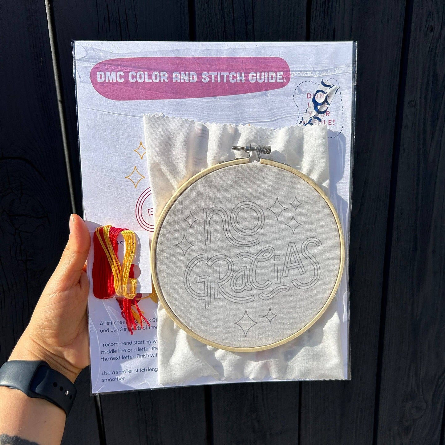 No Gracias Embroidery Kit