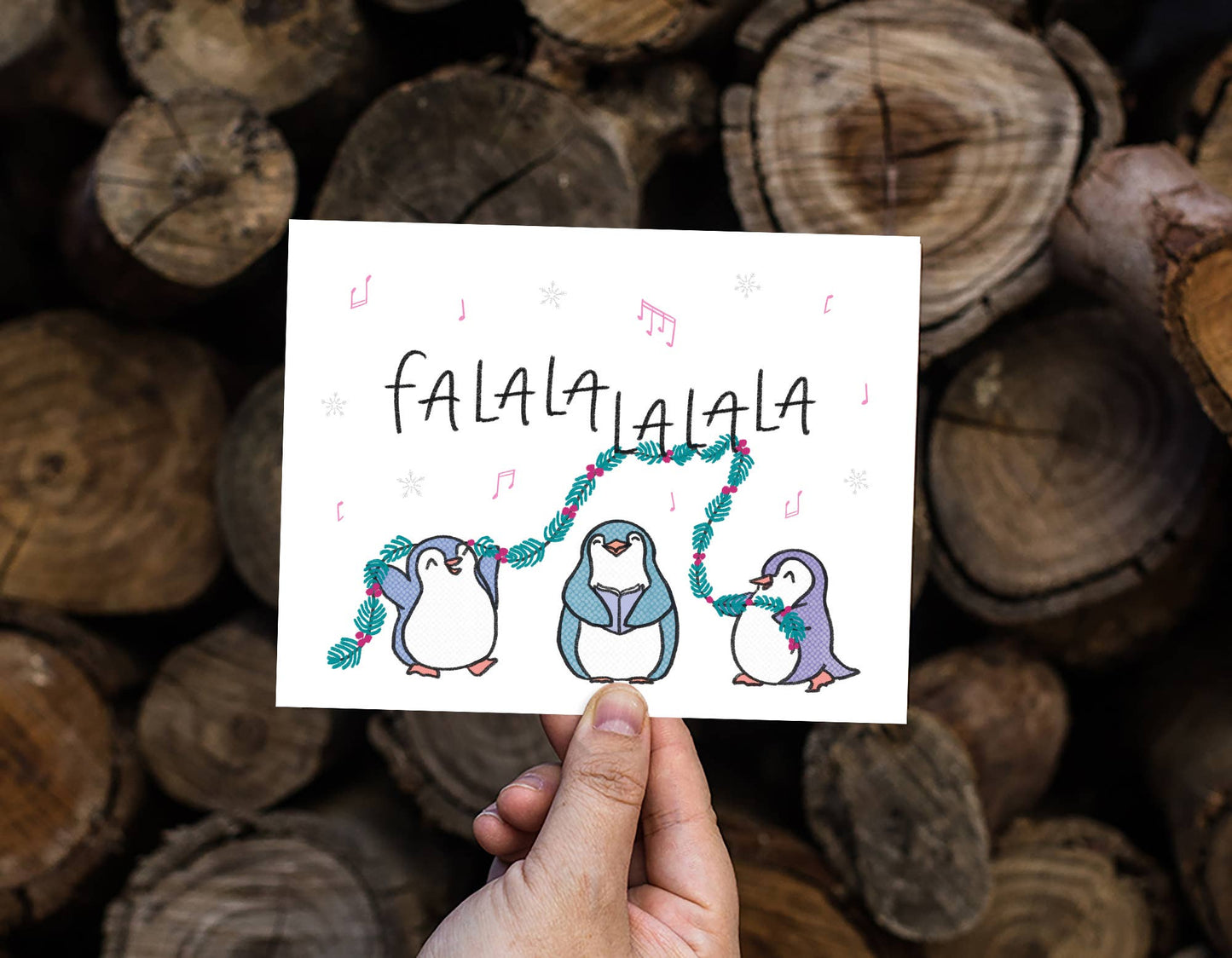 Fa-la-la Penguins | Holiday & Christmas Card