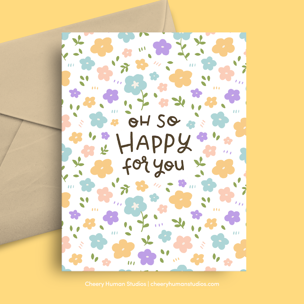 Oh So Happy for You - Everyday Card | Congrats Card