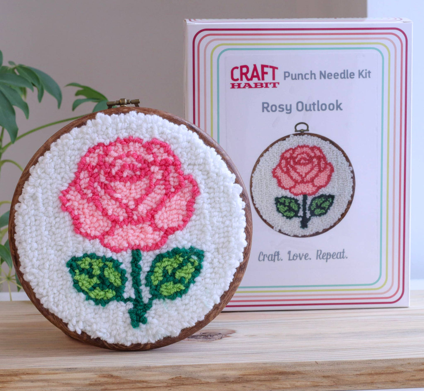 Rosy Outlook Punch Needle Kit
