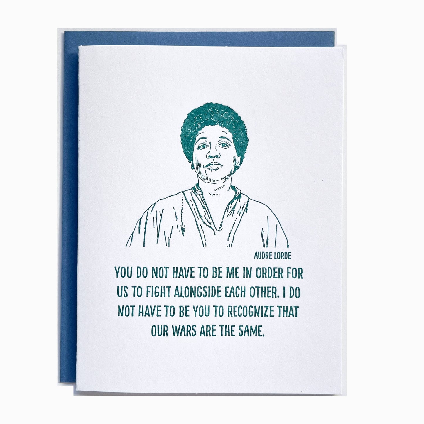 Audre Lorde letterpress card