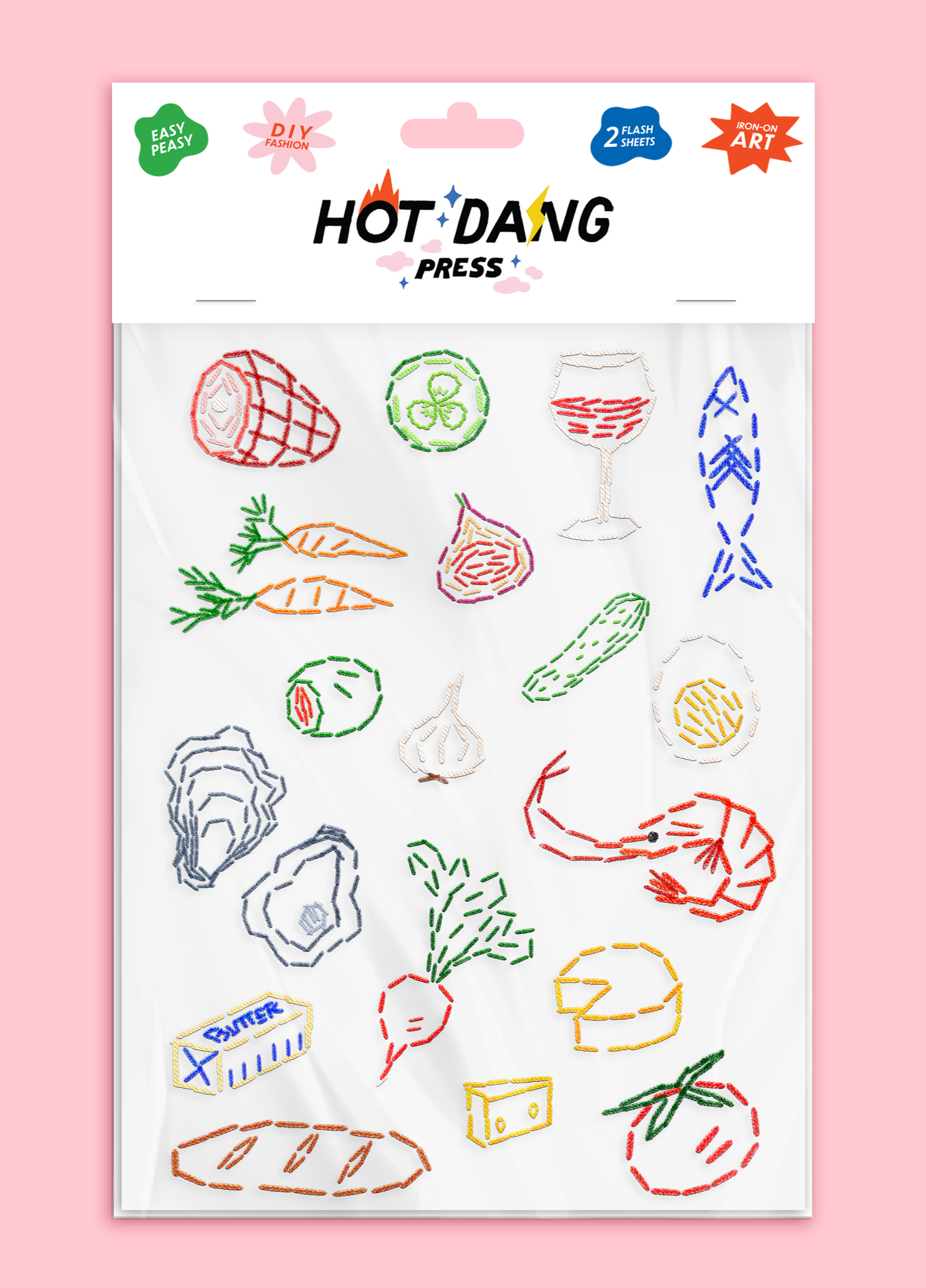 Food Embroidery Sheet Set