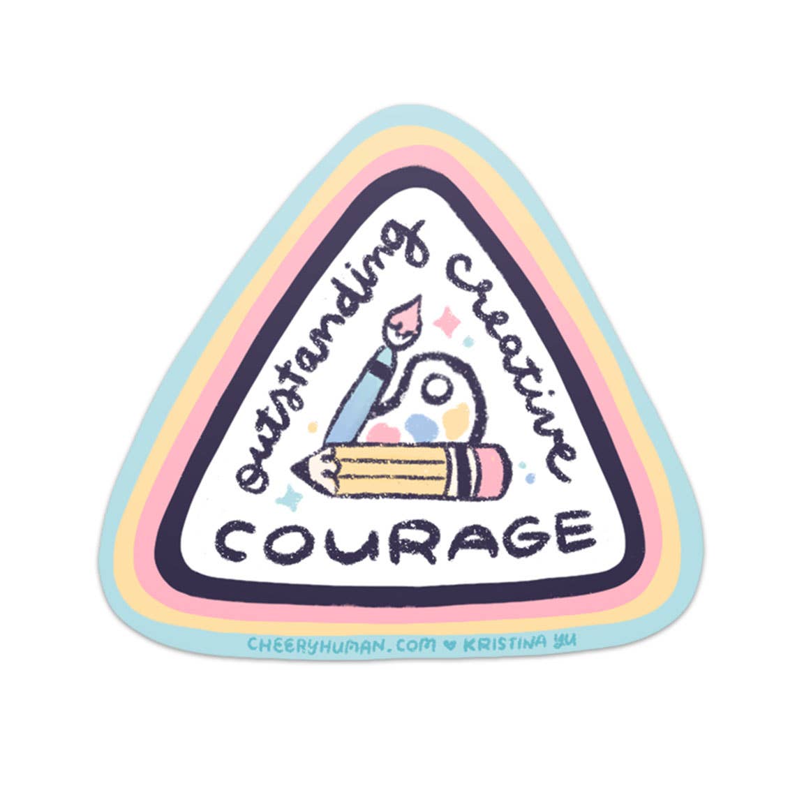 Creative Courage Badge - Handmade Vinyl Sticker