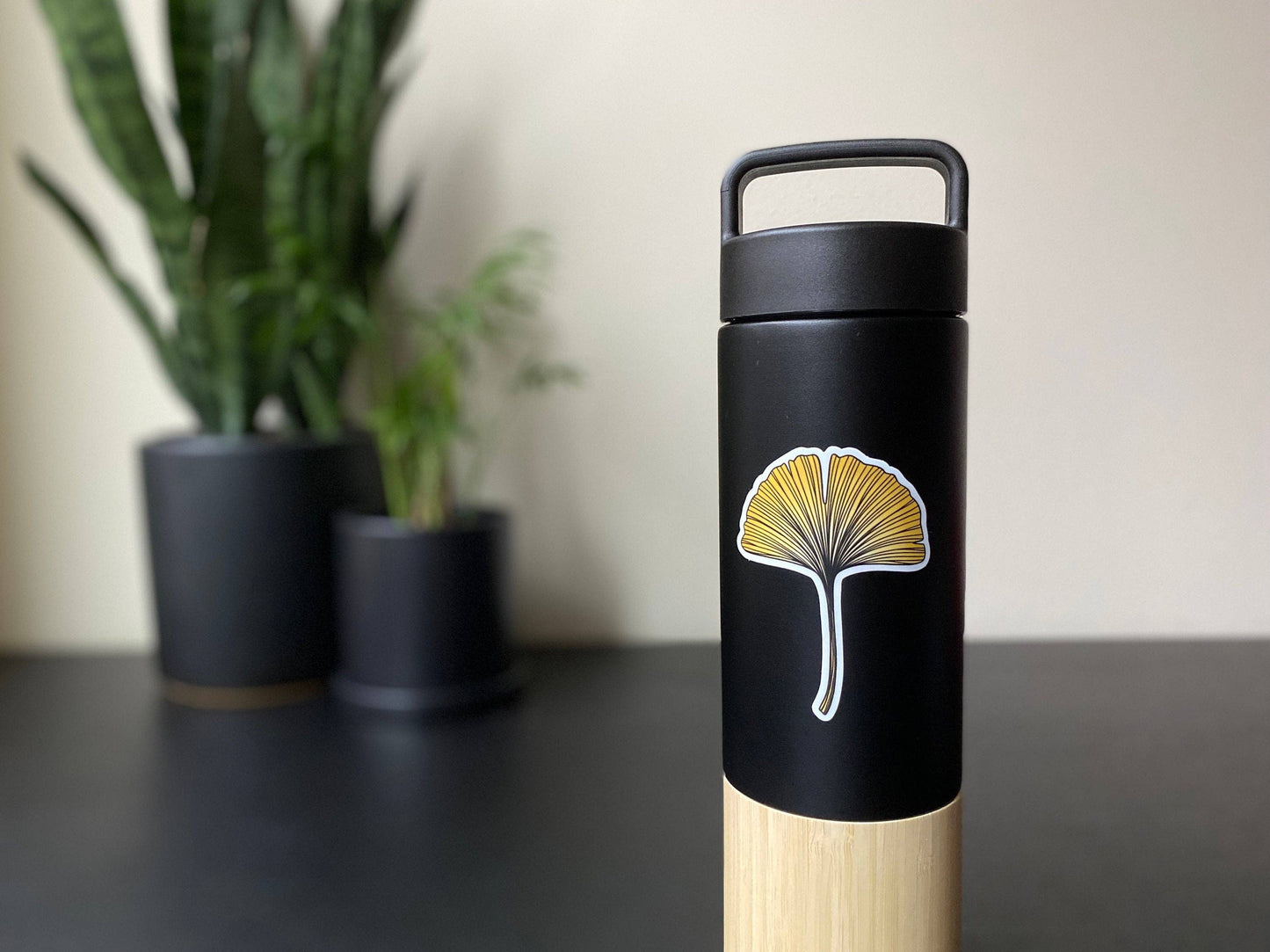 Ginkgo Leaf Vinyl Sticker