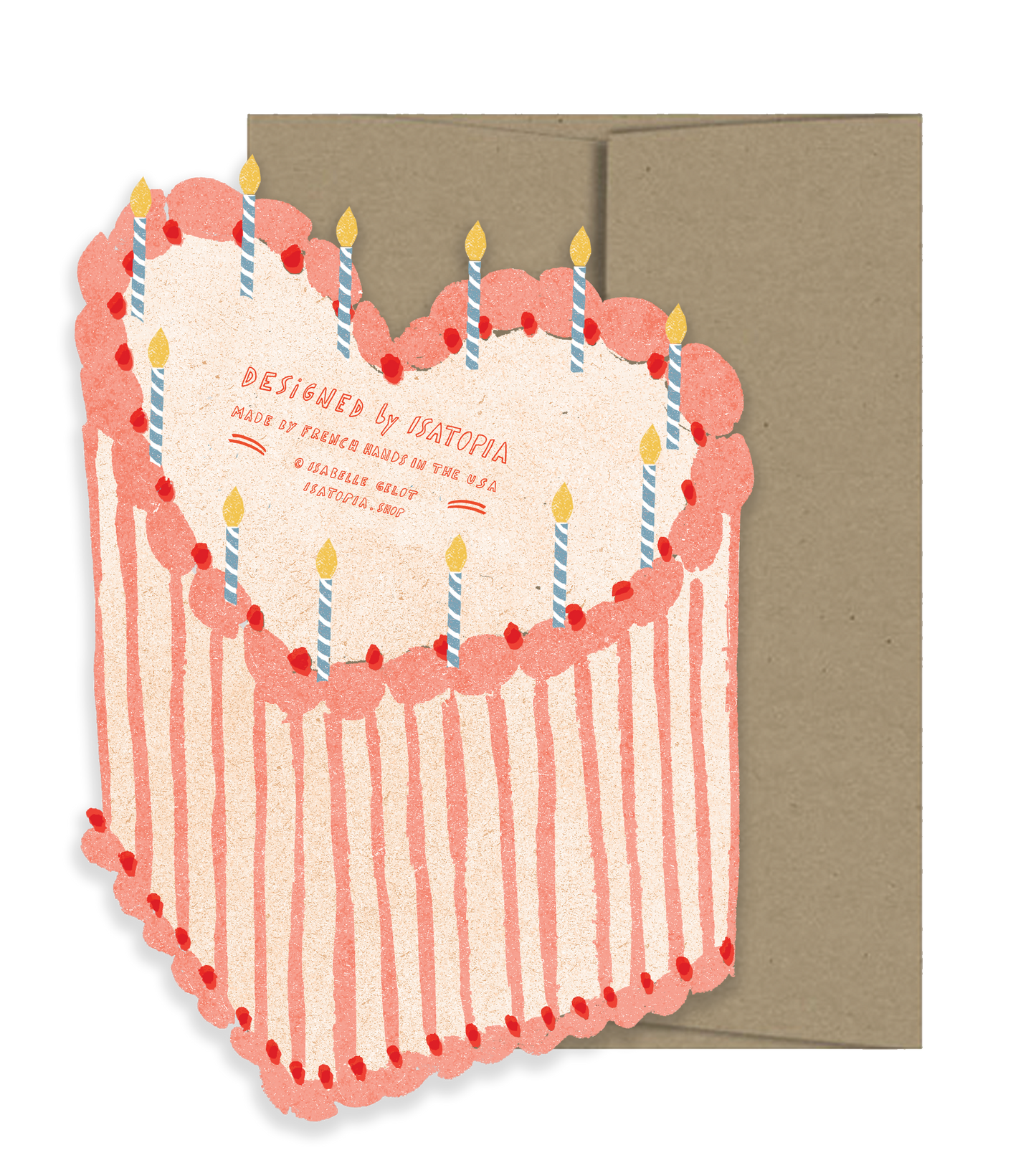 Heart Cake Birthday Collection - Die Cut Card