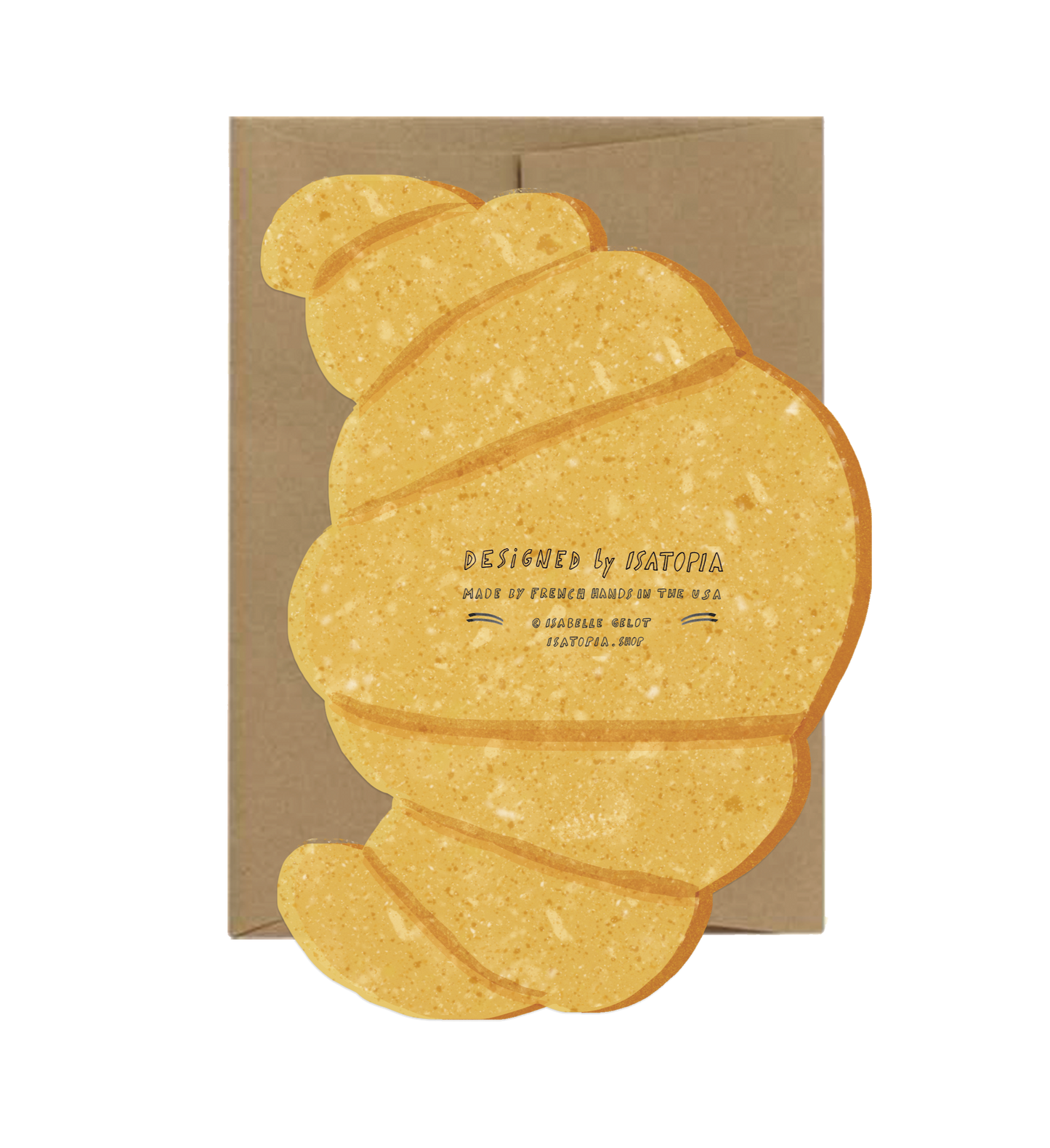 Croissant Card - French Collection Die Cut