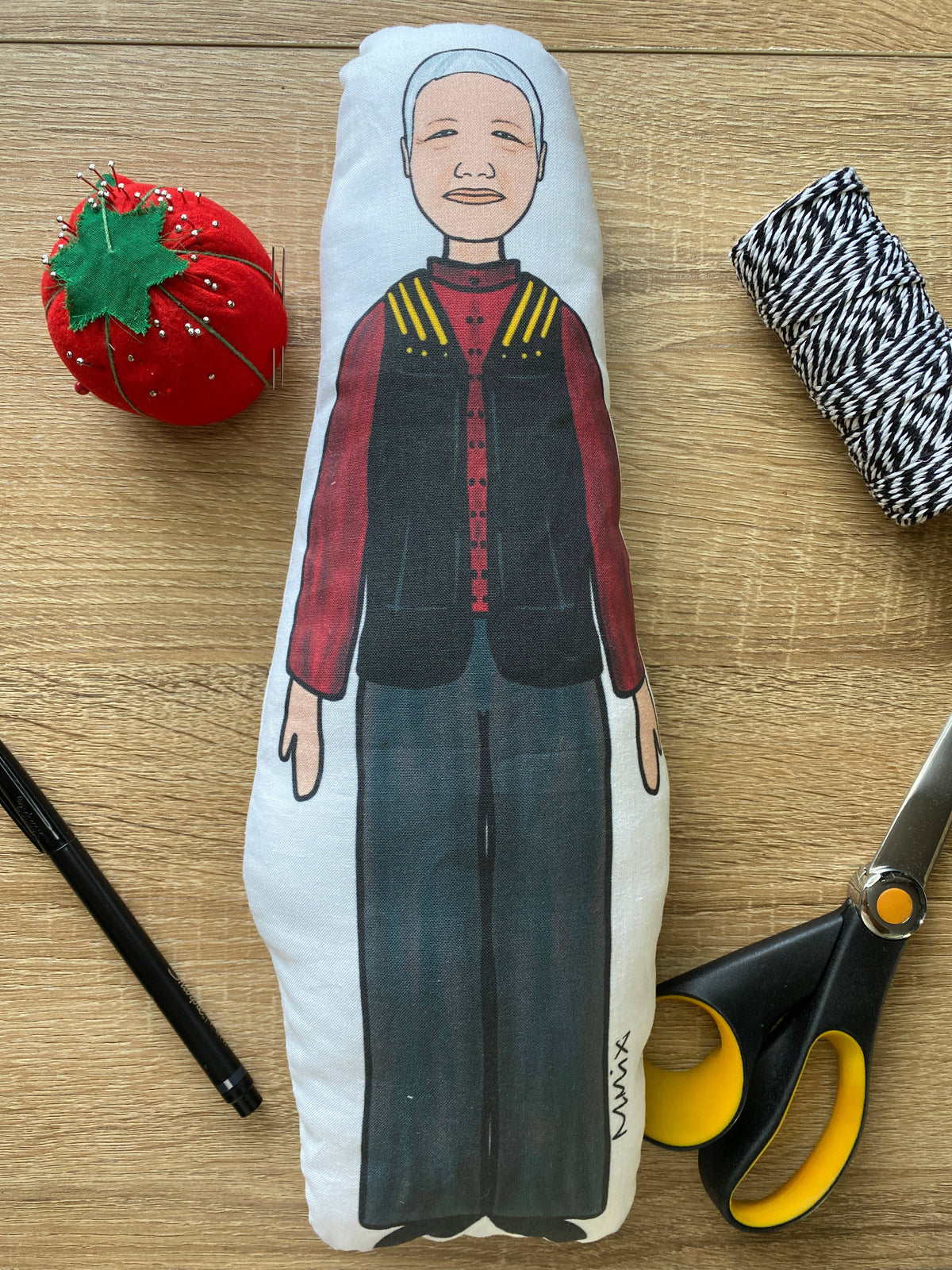 Grace Lee Boggs DIY Doll Fabric