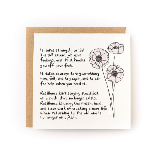 True Resilience Flowers Sympathy Card