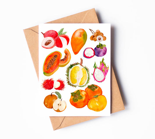 Asian Fruit Greeting Card