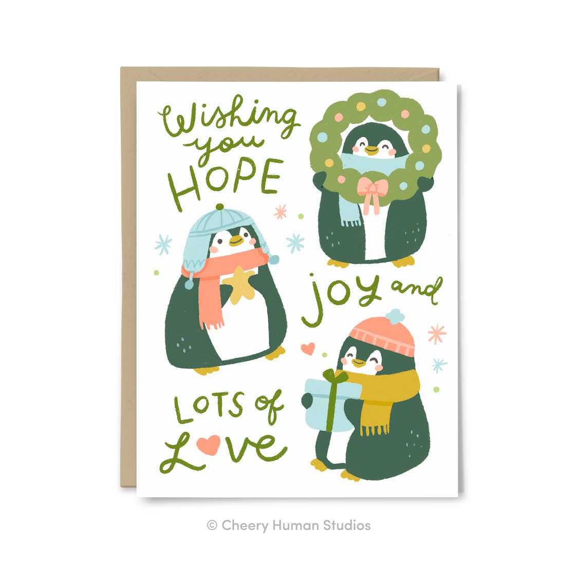 Hope, Joy, and Love | Penguin Holiday Greeting Card