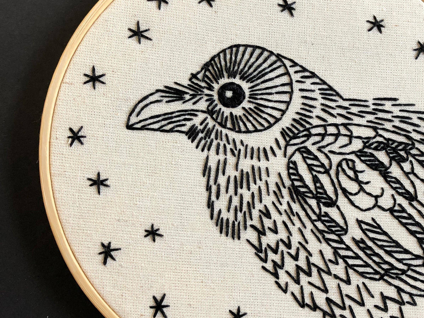 Raven - Nevermore Complete Embroidery Kit