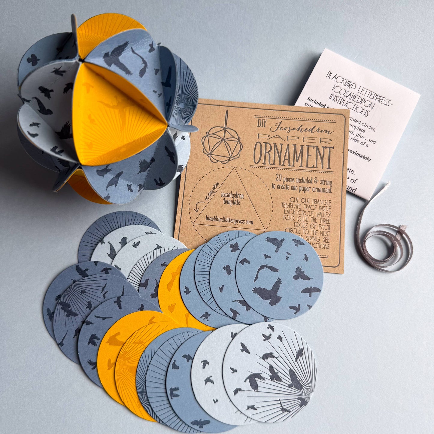 Icosahedron DIY ornament kit - winter solstice