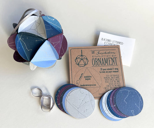 Icosahedron DIY ornament kit