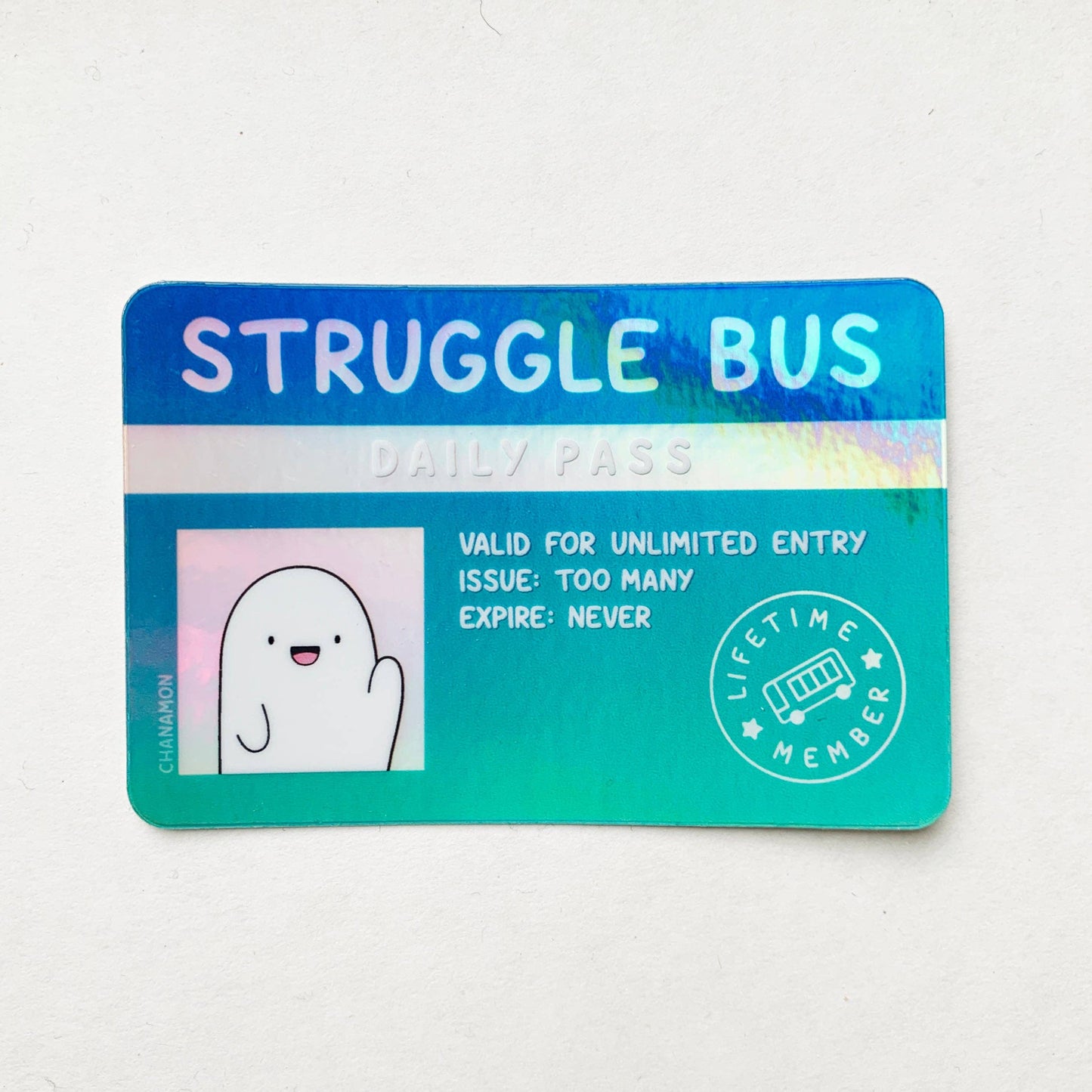 Struggle Bus Holographic Sticker