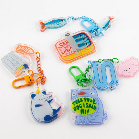 Possum Party- Trinket Charm Keychain