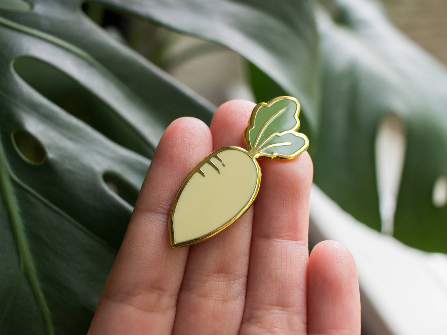 Daikon Radish Enamel Pin