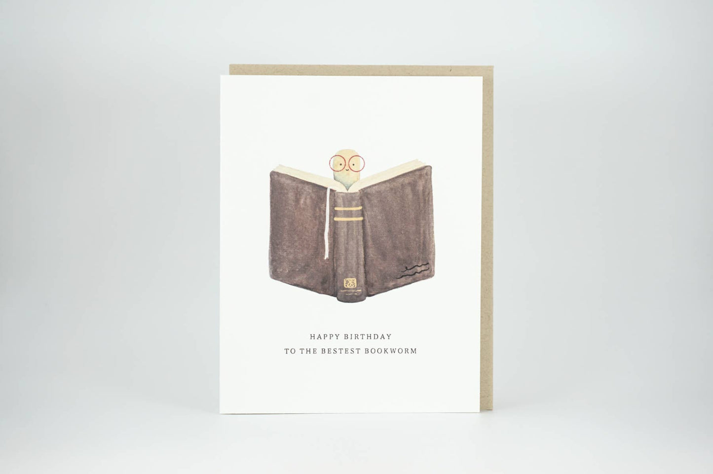 Birthday Bookworm Greeting Card