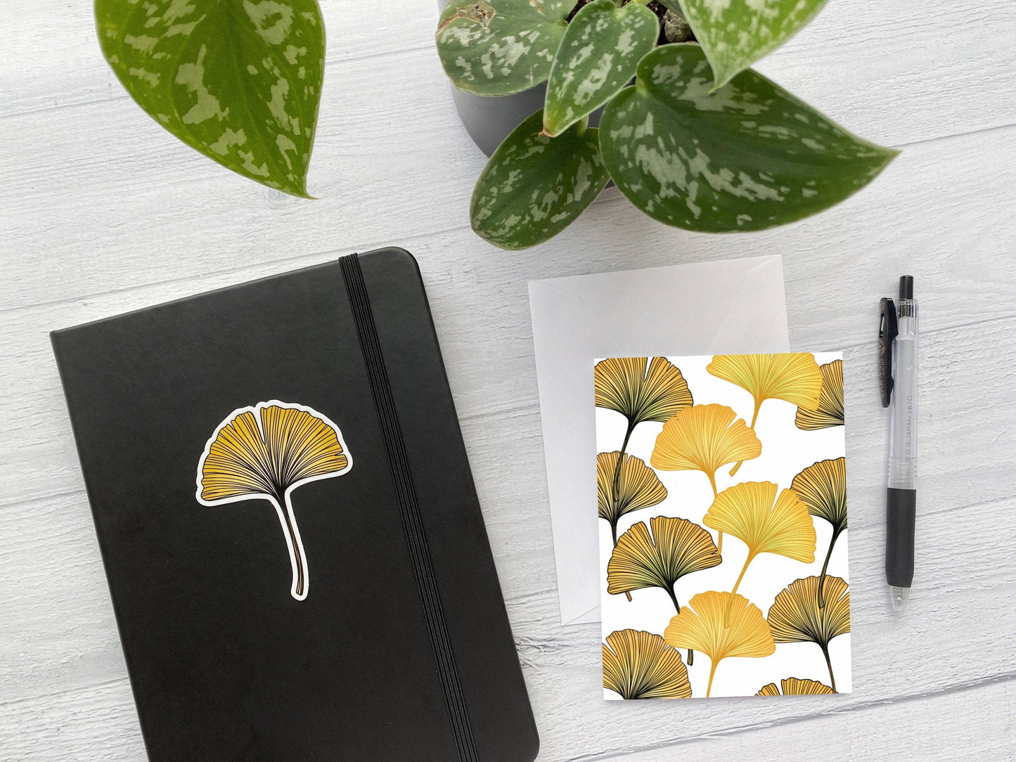 Ginkgo Leaf Vinyl Sticker