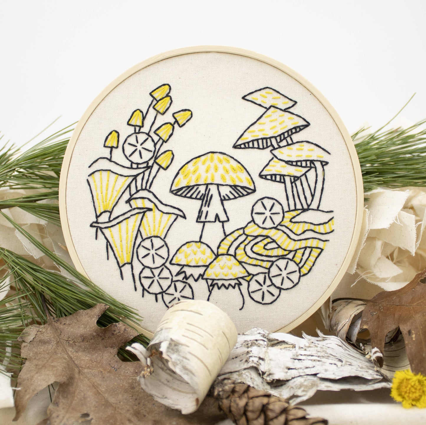 Mushrooms Complete Embroidery Kit