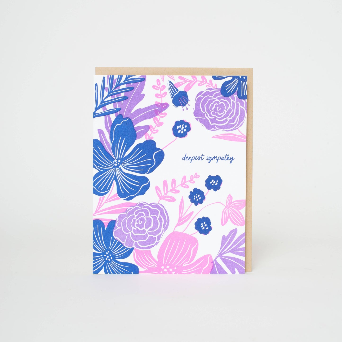 Sympathy Flowers Letterpress Greeting Card by Hello!Lucky