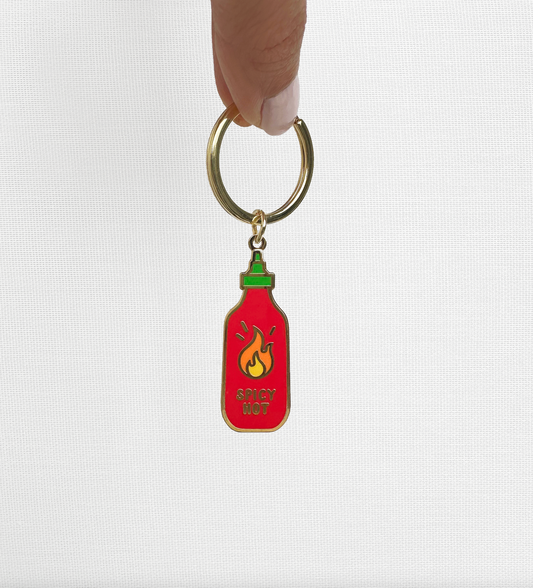 Sriracha Hot Sauce Keychain