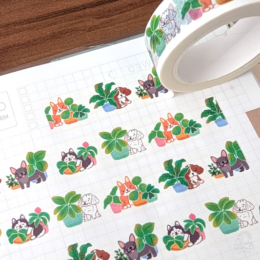 Dogs & Plants - Washi Tape
