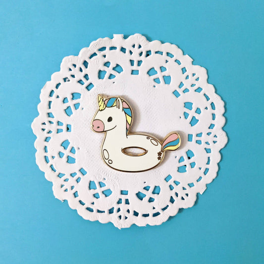 Summer Vibin' Floatie : Unicorn Enamel Pin