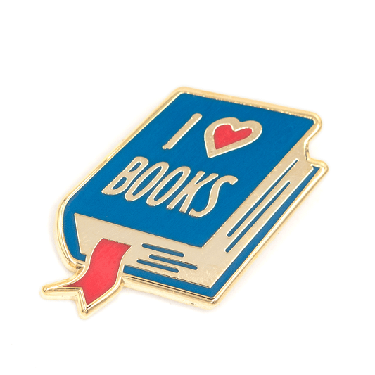 I Heart Books Enamel Pin