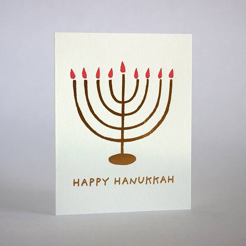 Menorah Hanukkah Card