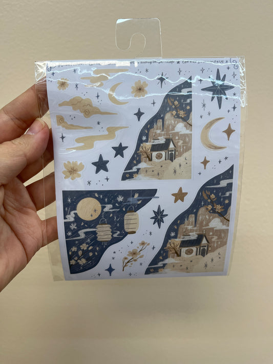 Moon Festival Corners Sticker Sheet